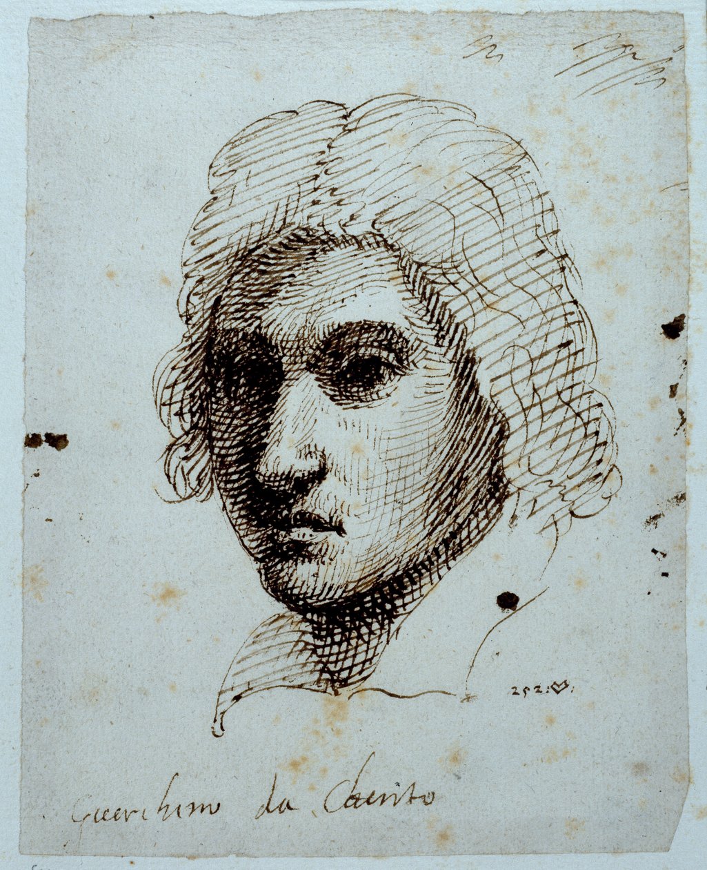 Guercino rajza (toll és tinta papíron) alkotó: Inigo Jones