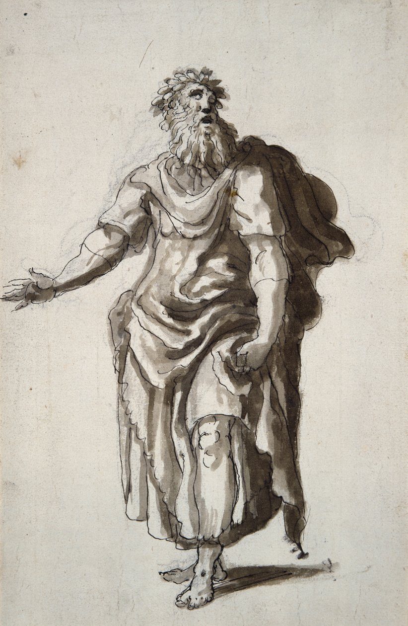 Merlin, 1610 körül (toll és tinta papíron) alkotó: Inigo Jones
