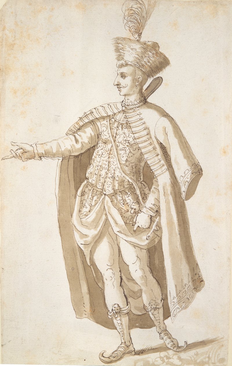 Lengyel lovag (toll és tinta papíron) alkotó: Inigo Jones