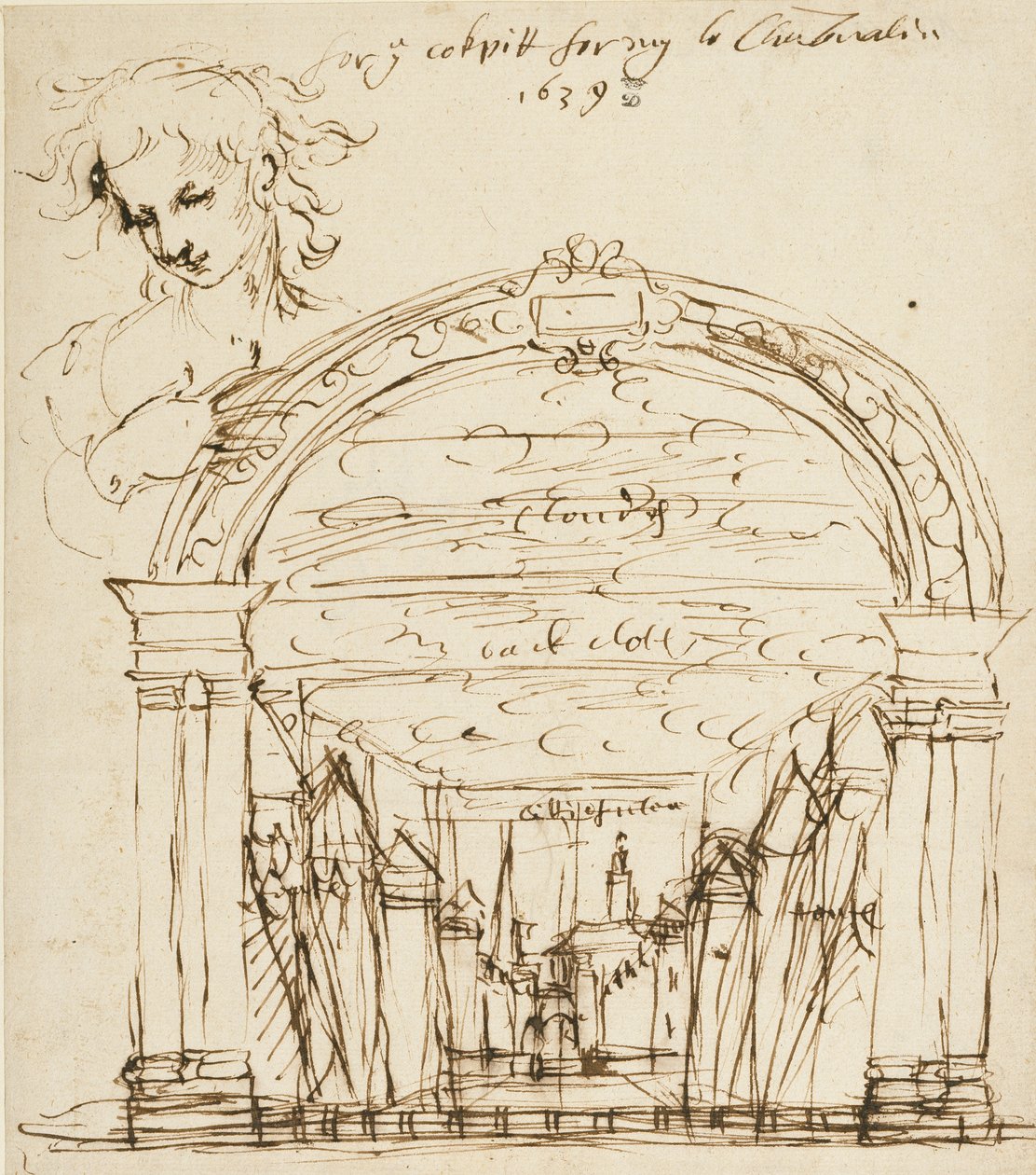 Jelenet egy ismeretlen színdarabból a Cockpit-in-Courtban alkotó: Inigo Jones