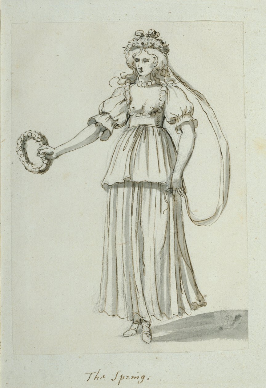 A tavasz (toll és tinta papíron) alkotó: Inigo Jones