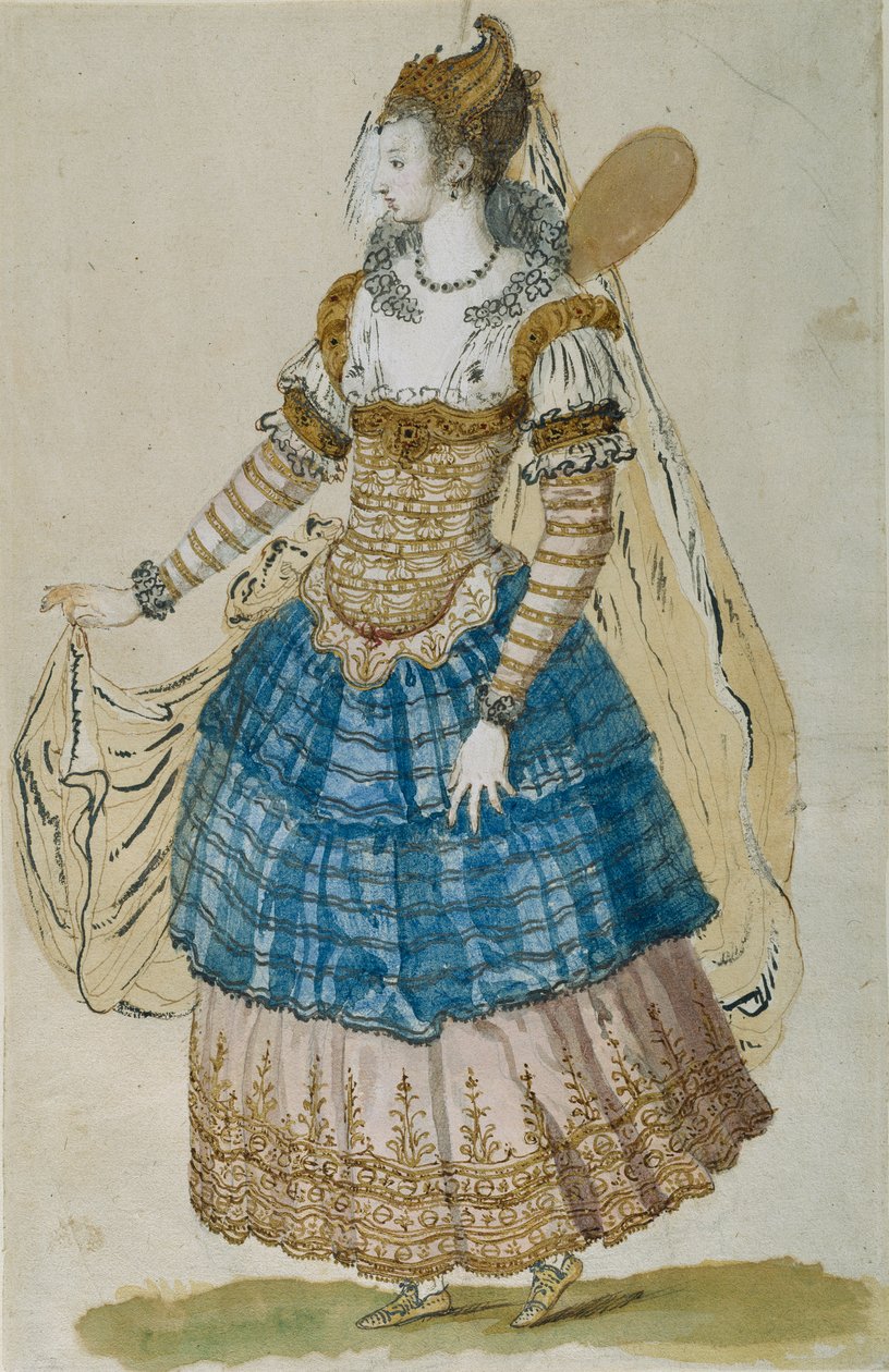Szárnyas maszk (akvarell papíron) alkotó: Inigo Jones