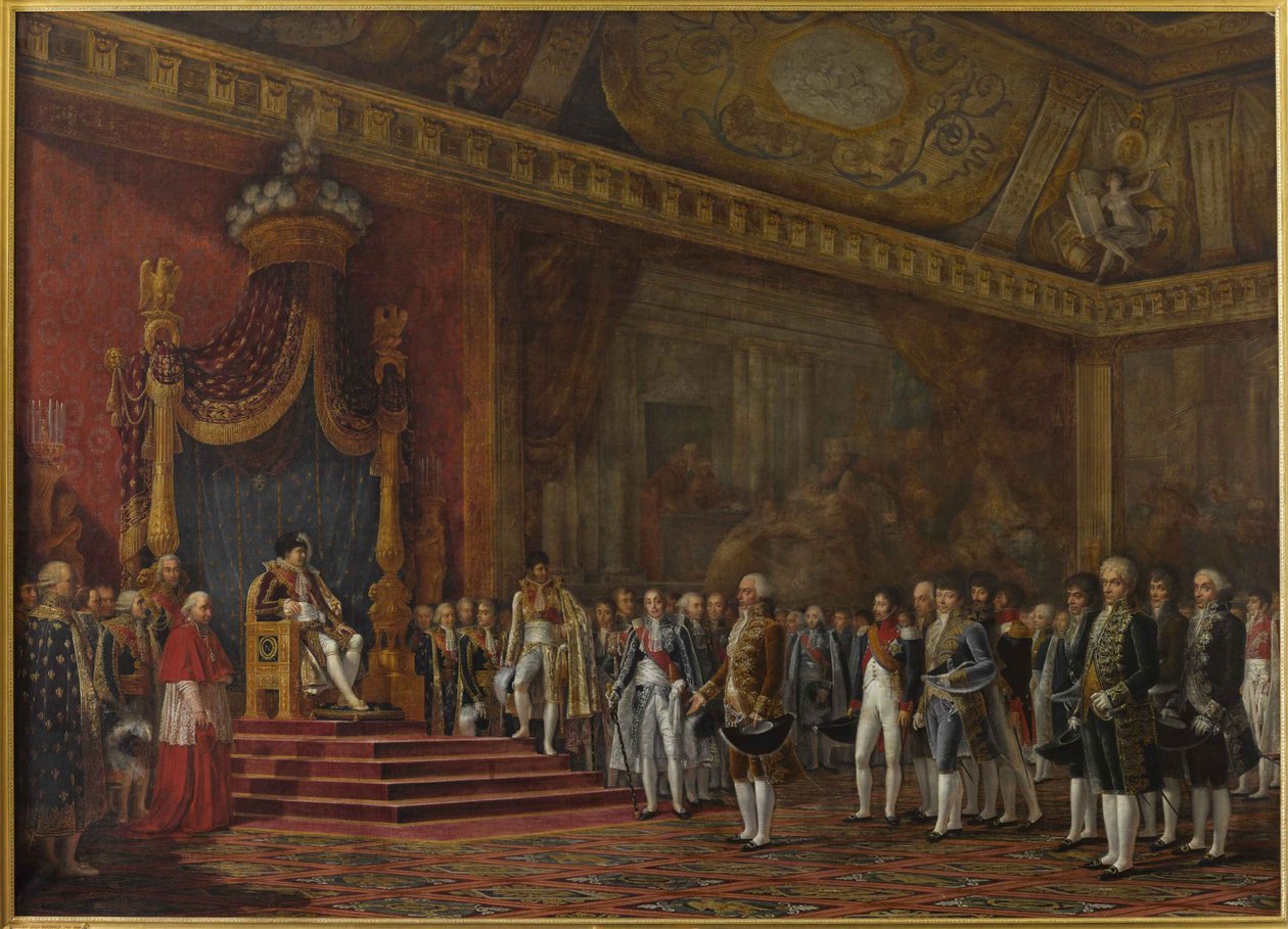 A római szenátus küldöttsége I. Napóleon előtt 1809. november 16-án. alkotó: Innocent Louis Goubaud