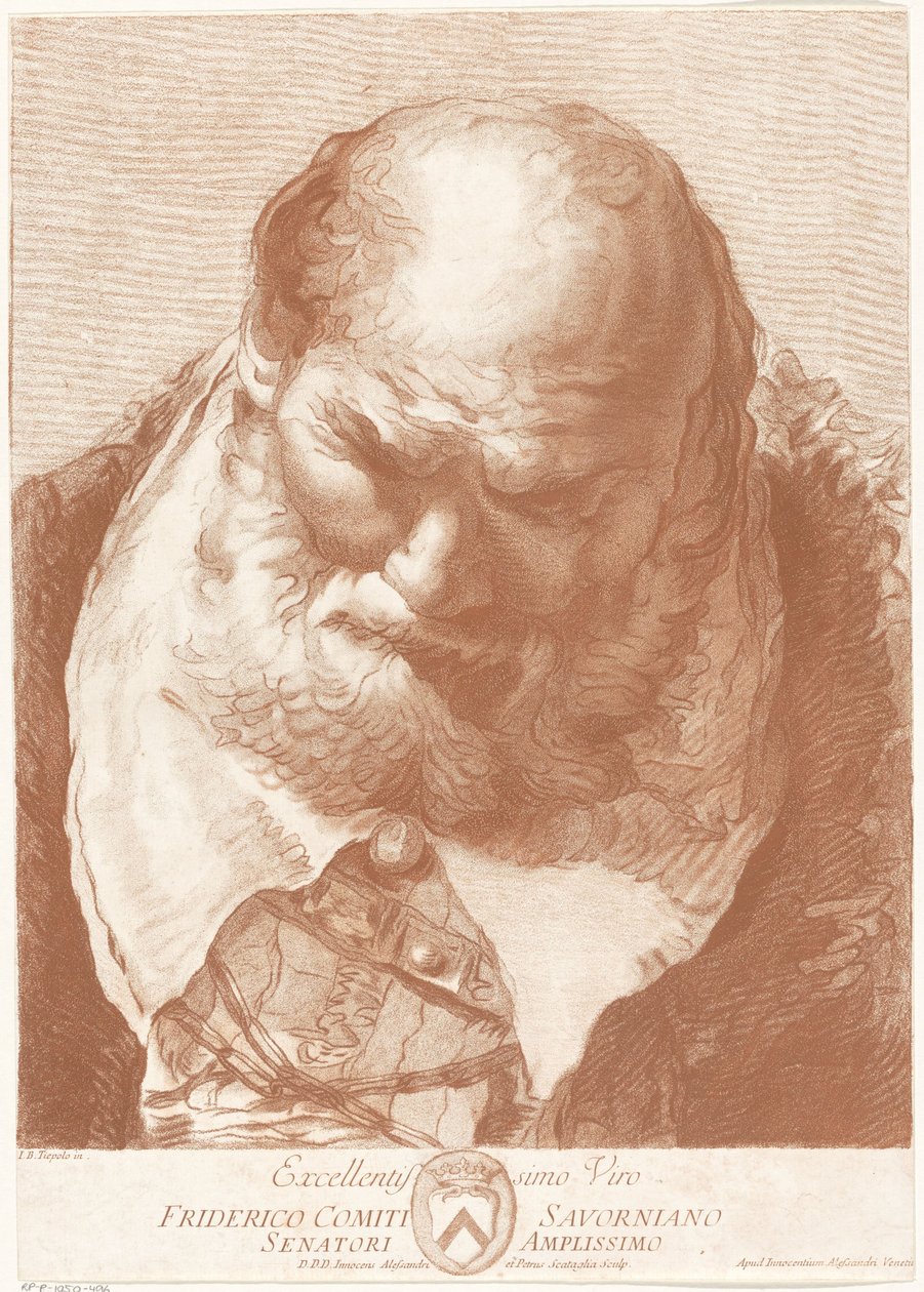 Portré van Fridericus gróf Savorniano alkotó: Innocente Alessandri