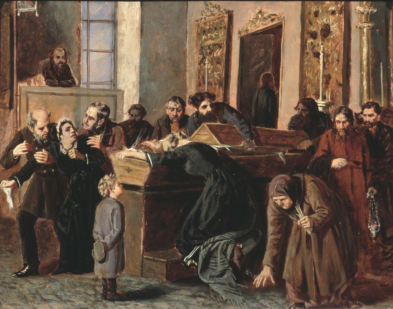 Búcsú a halottaktól, 1878 alkotó: Iosif Petrovich Volkov