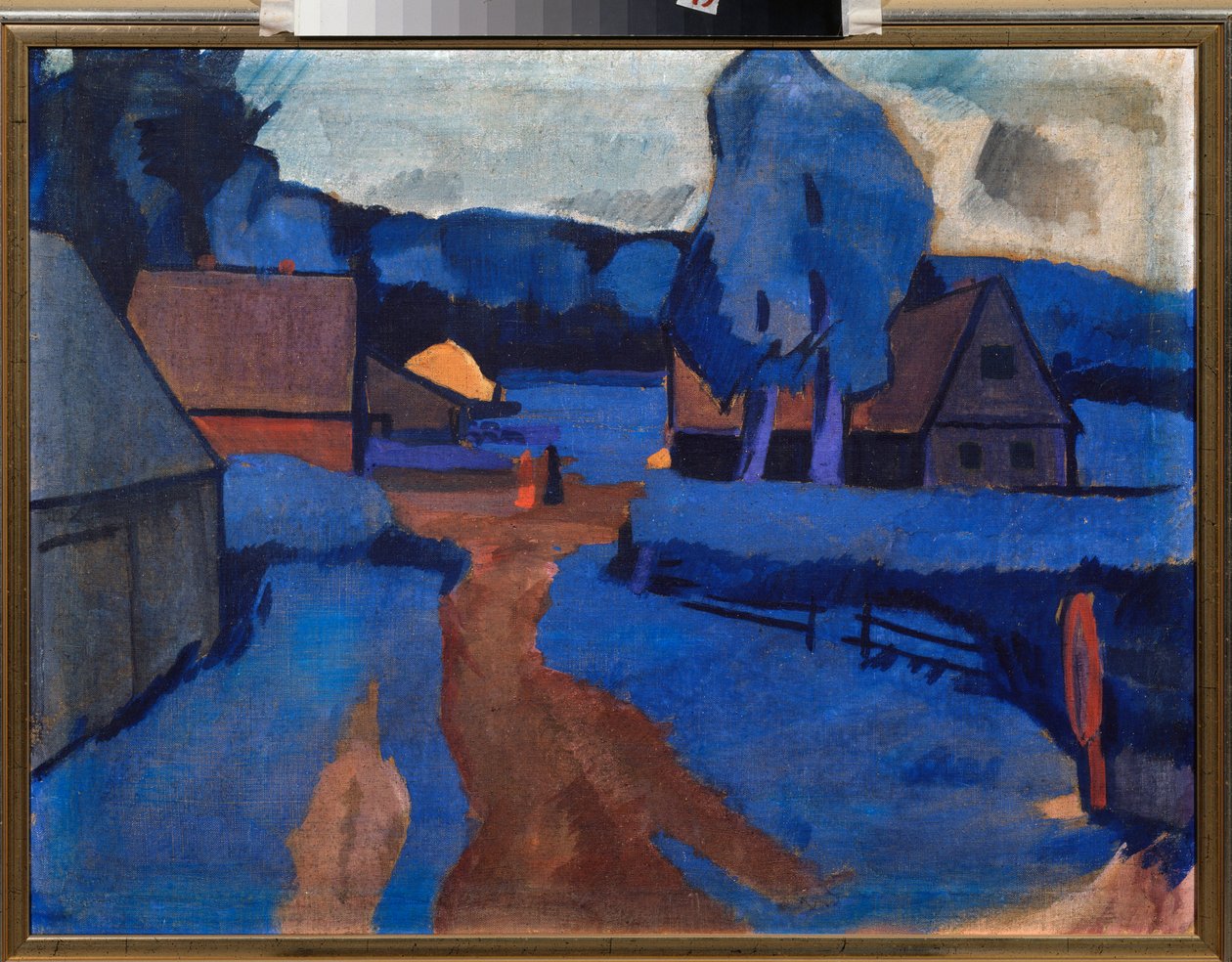 Kék táj - Iosif (Iosif) Solomonovics Shkolnik (1883-1926) festménye, olaj, vászon, 1910 körül - Orosz művészet, 20. század, avantgárd - Magángyűjtemény alkotó: Iosiph Solomonovich Shkolnik