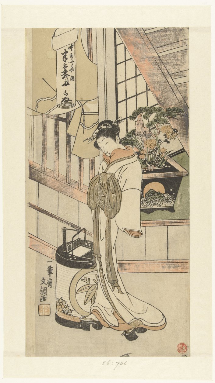 Handayu udvarhölgy a Naka-omi házból alkotó: Ippitsusai Bunchō