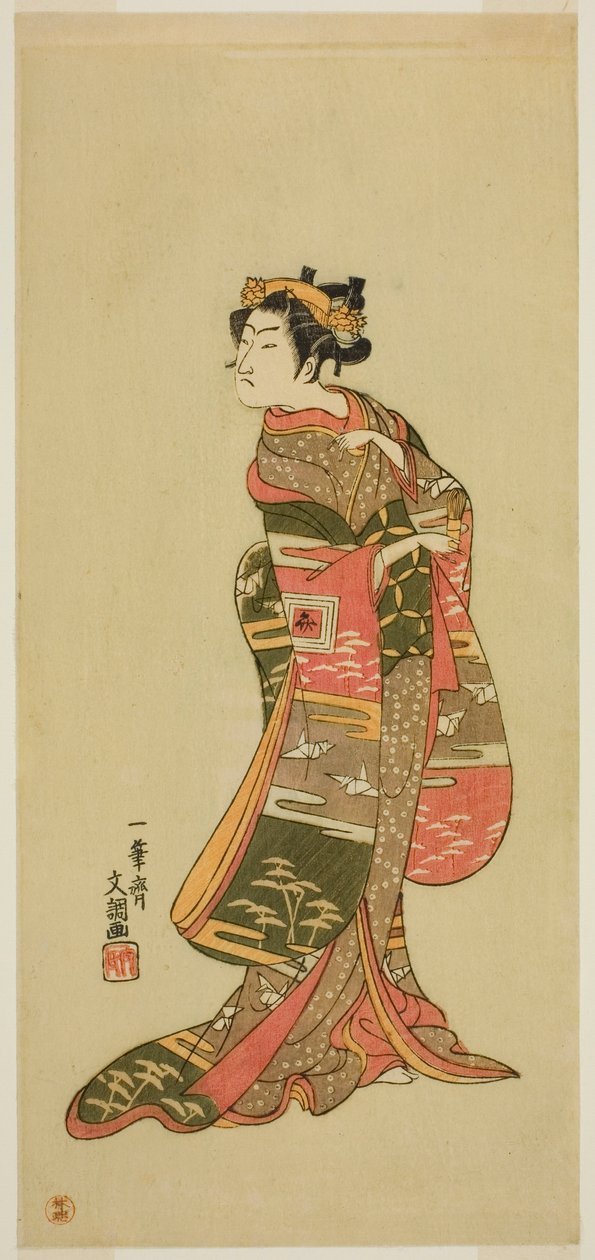 A színész Ichikawa Benzo azonosítatlan szerepben alkotó: Ippitsusai Bunchō