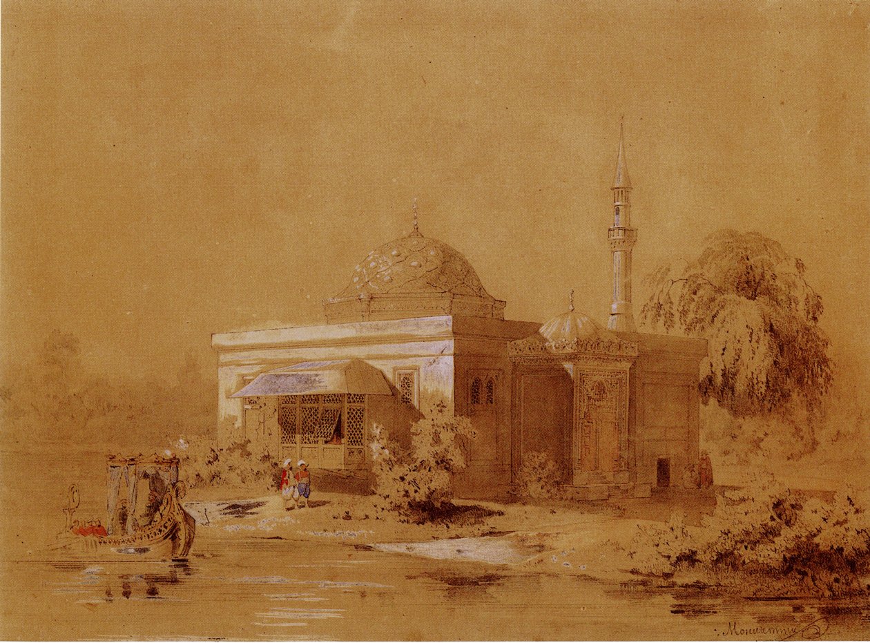 A Tsarskoje Selo Katalin Parkban található Törökfürdő pavilon projektje, c. 1850 alkotó: Ippolit Antonovich Monighetti