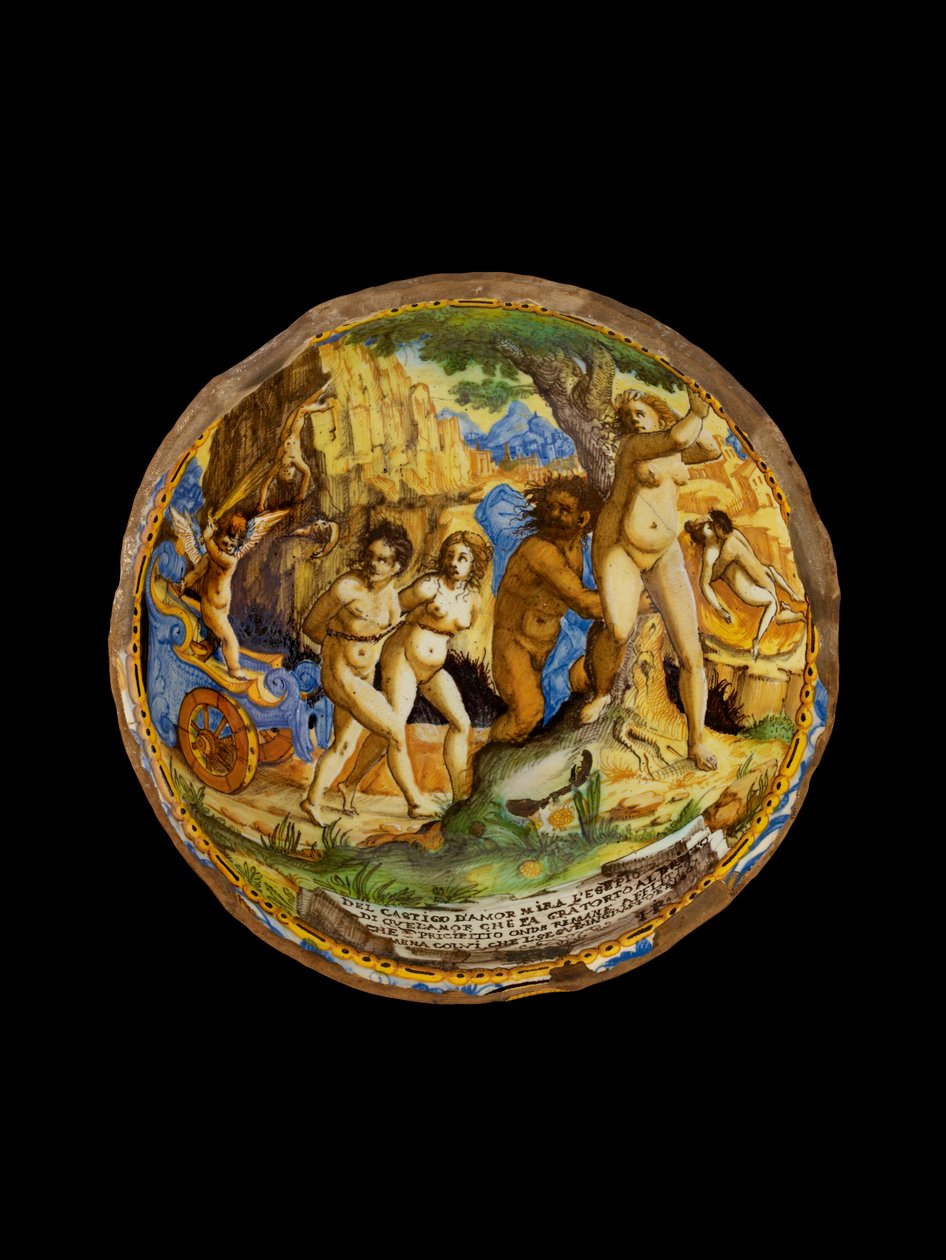 Tál a szerelem fenyítésével, 1660-1670 alkotó: Ippolito Rombaldoni
