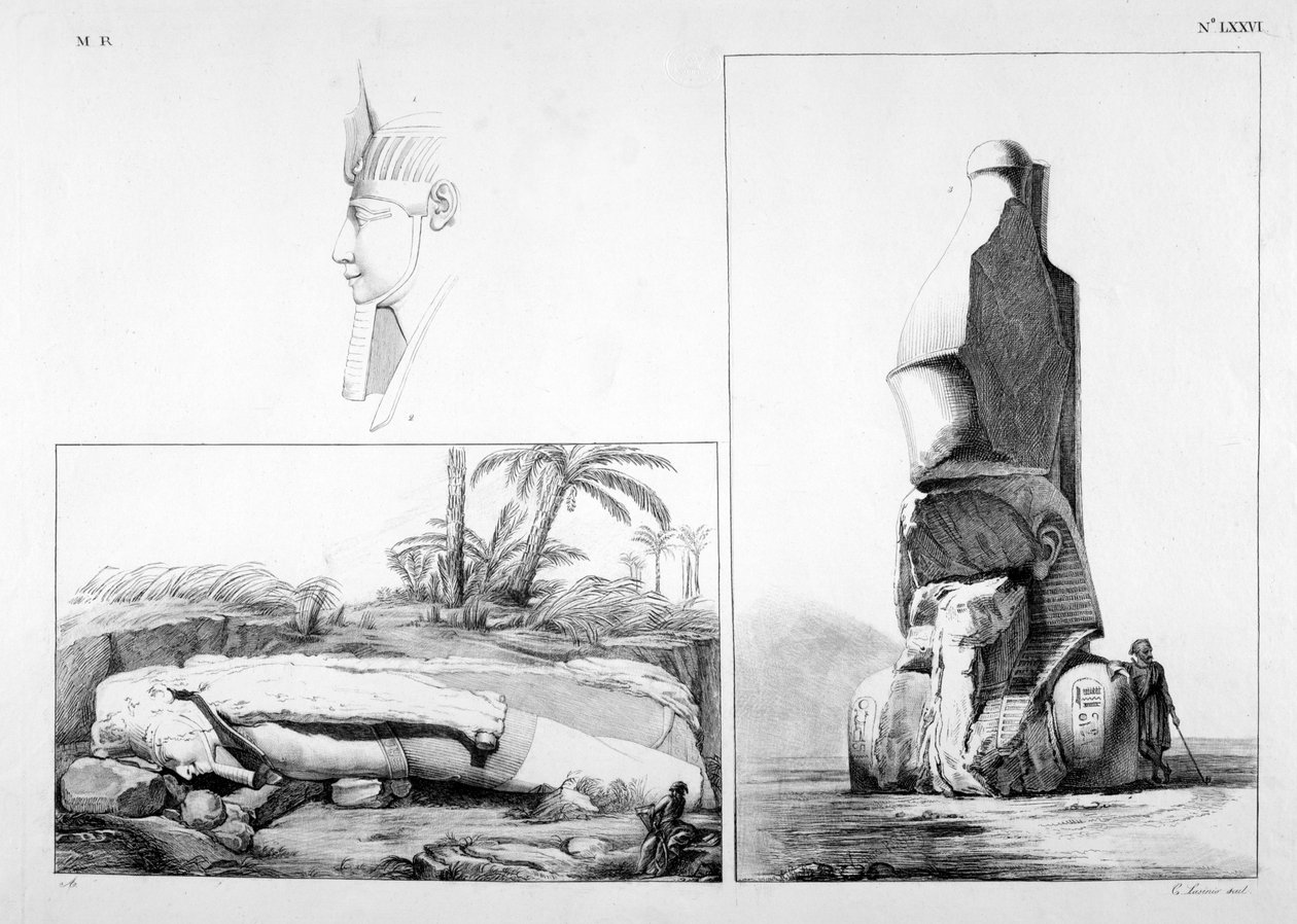 Memphis, Egyiptom, 19. század alkotó: Ippolito Rosellini