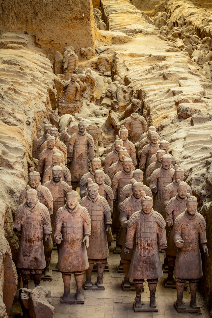 A Terra Cotta Harcos Múzeumban a különböző harcosok jelenetei az 1-es gödörben..., 2009 (fotó) alkotó: Ira Block