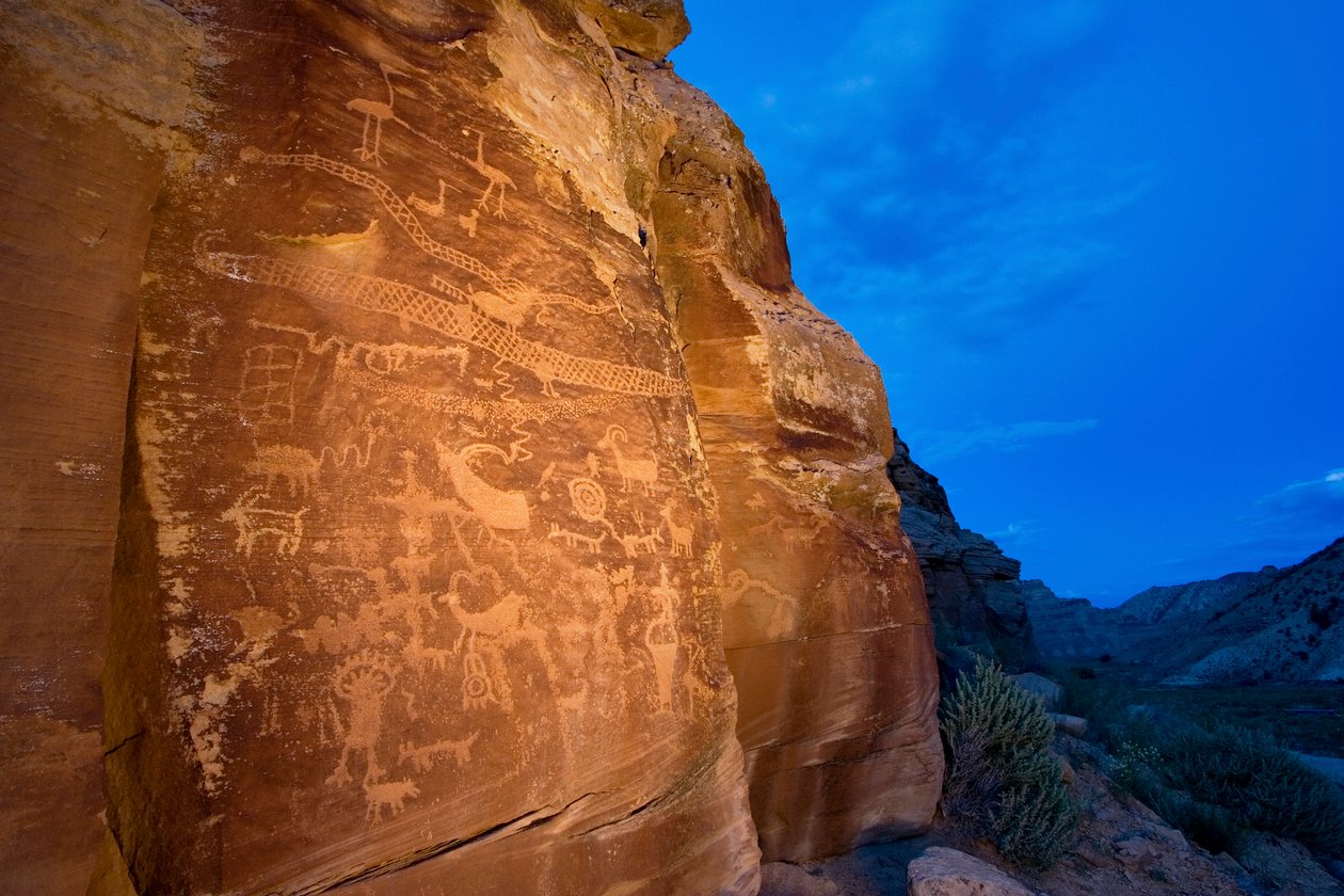A Nine Mile Canyonban a Sandhill Crane petroglyph site., 2005 (fotó) alkotó: Ira Block