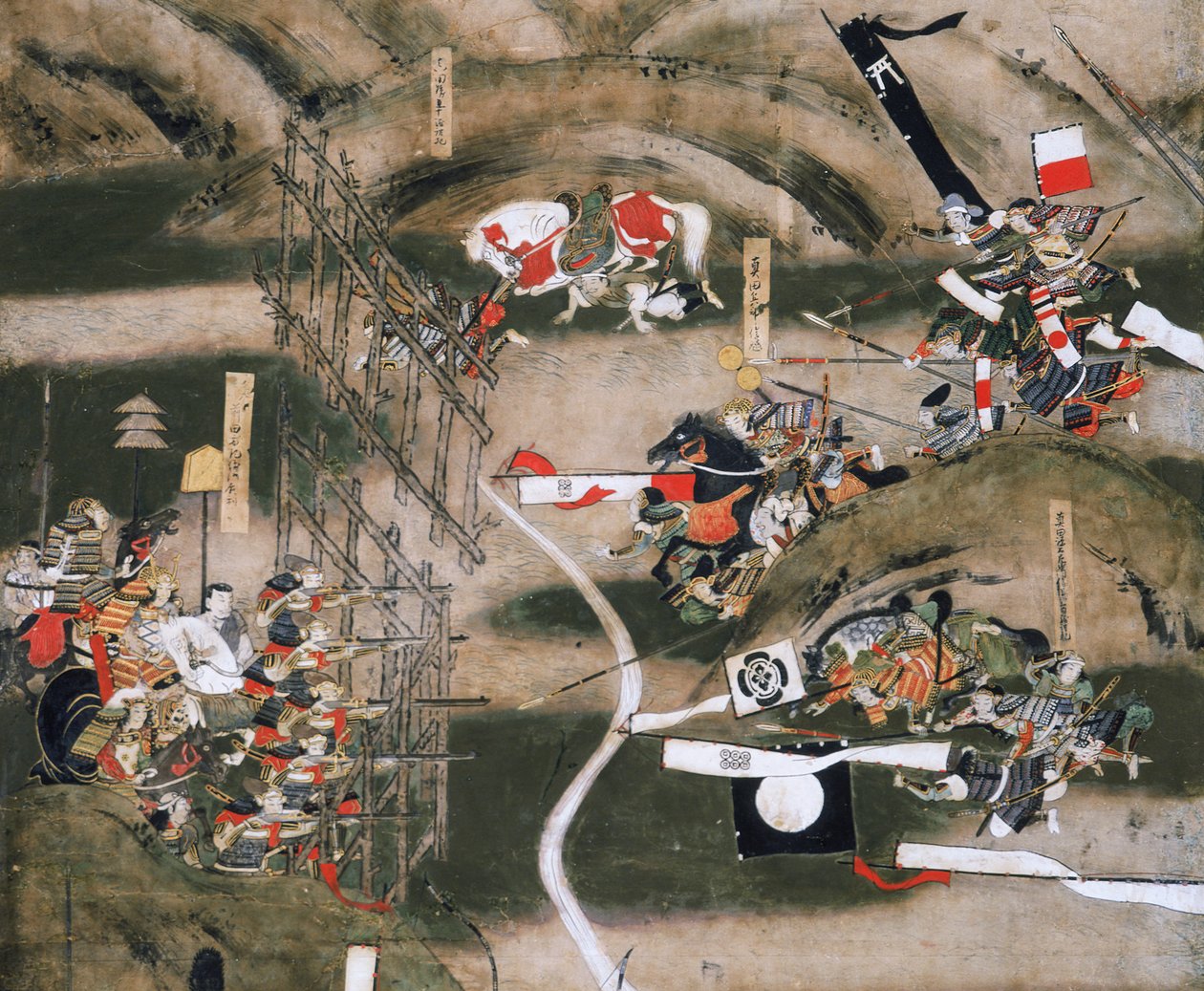 Az 1575-ös nagashinói csata vetítővászna, Oszaka Vármúzeum, 2005 (fotó) alkotó: Ira Block