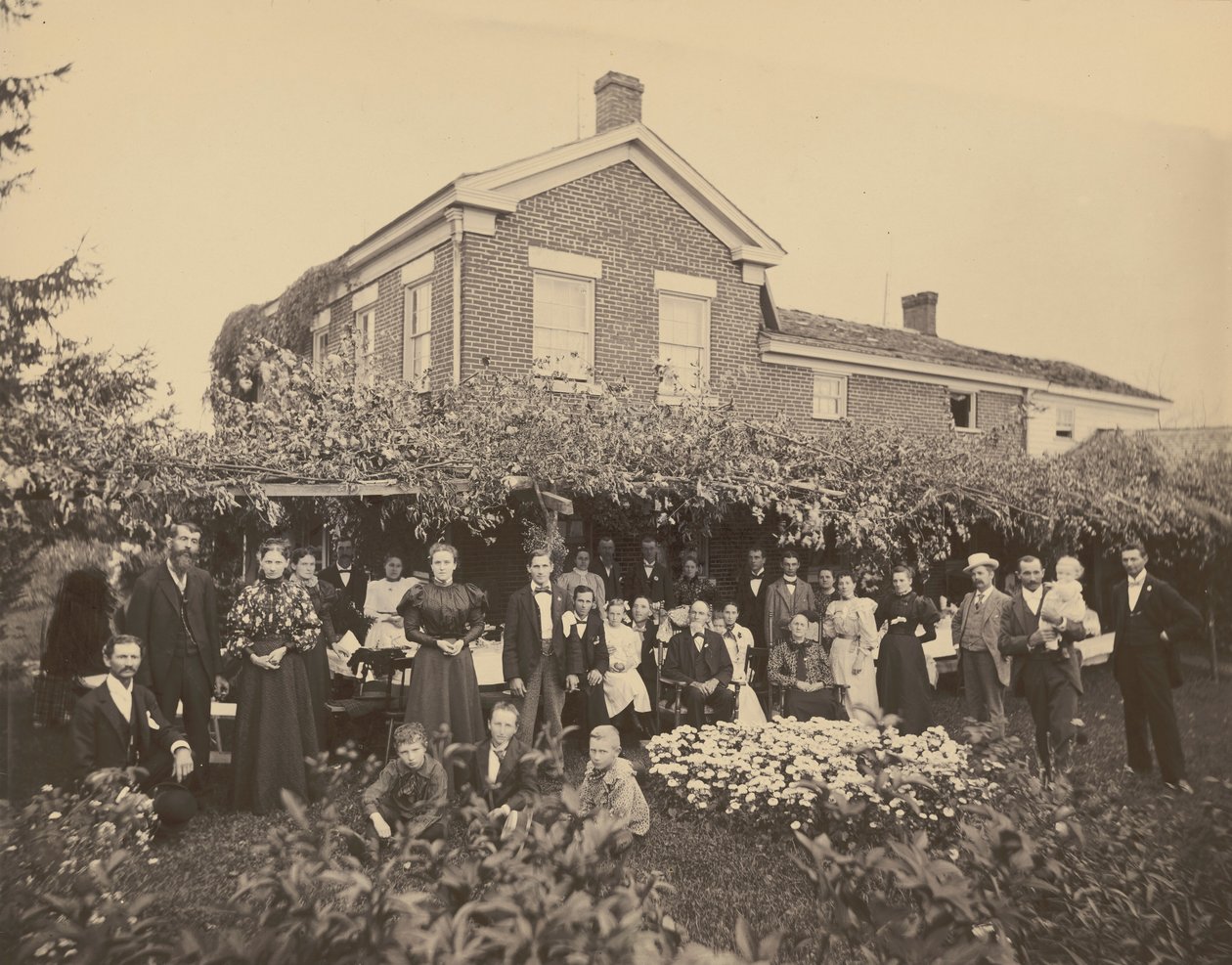 Családi portré, Meadville közelében, Pennsylvania,1885-1889 (fotó) alkotó: Ira E. Hall