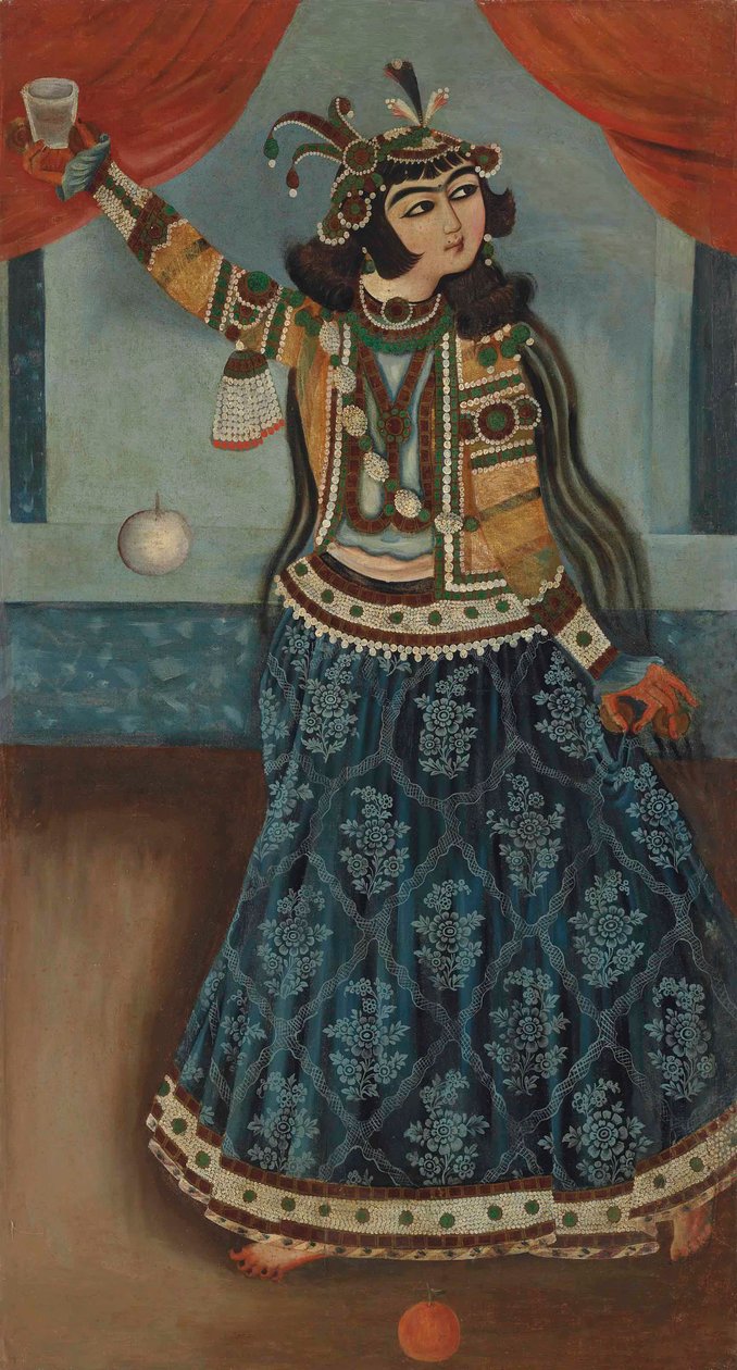 Egy táncos kék ruhában (olaj, vászon) alkotó: Iranian School