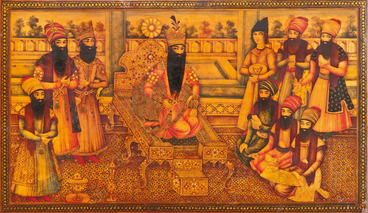 Egy Qajar-koporsó részlete alkotó: Iranian School