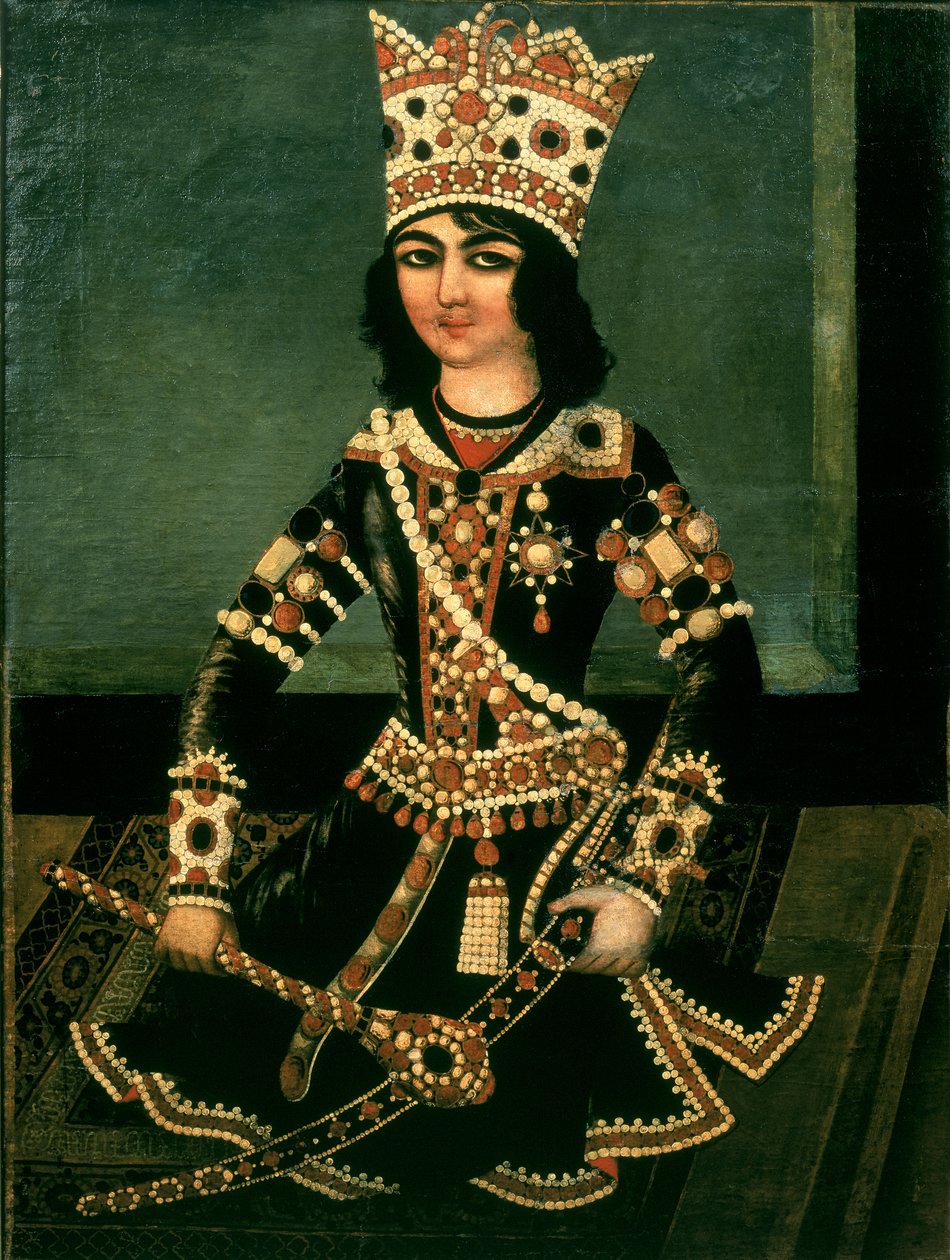 Abbas-Minza (kb. 1783-1833), perzsa herceg, Fath Ali sah fia (urkolt 1797-1834) portréja alkotó: Iranian School