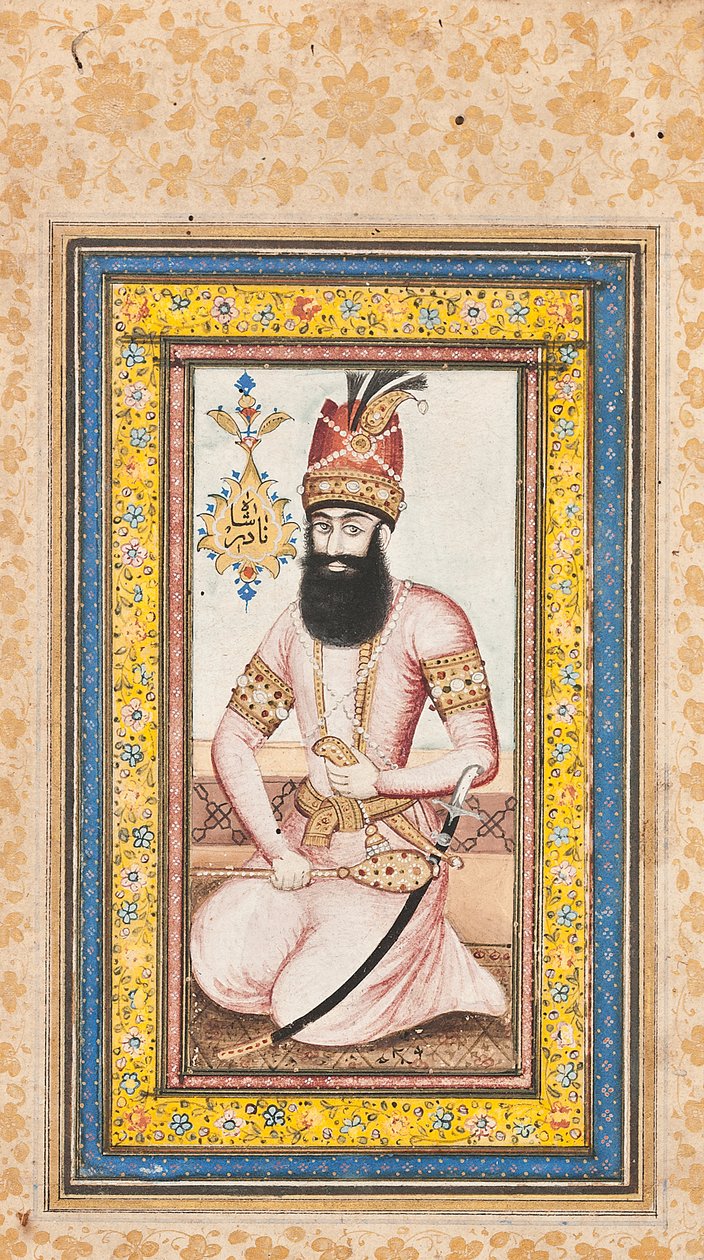 Nadir Shah portréja, Karim Khan Zanddal, Qajar Iránban alkotó: Iranian School