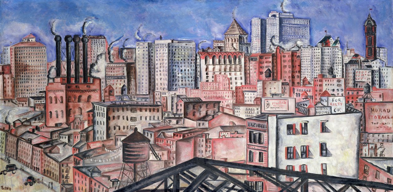 New York kikötője (olaj, vászon) alkotó: Irene Reno