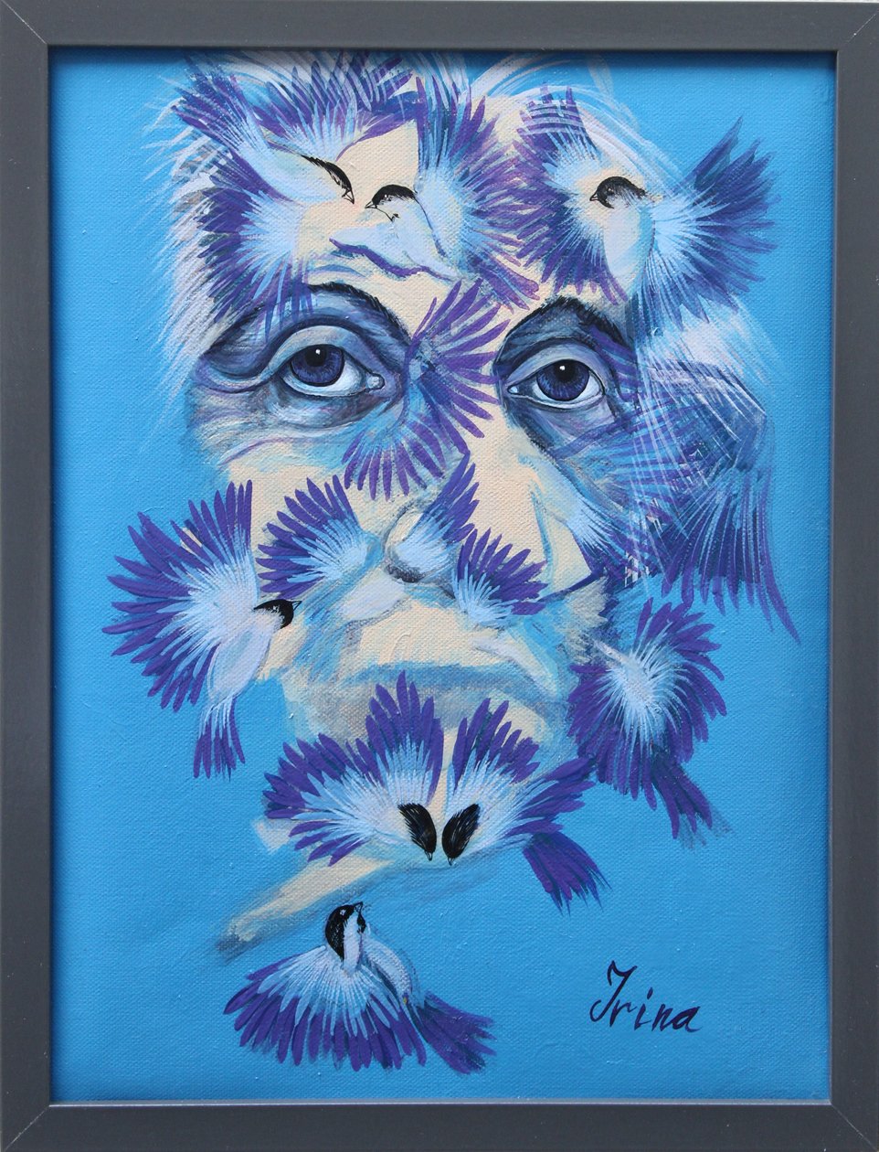 Albert Einstein és Chickadees, 2015 alkotó: Irina Corduban