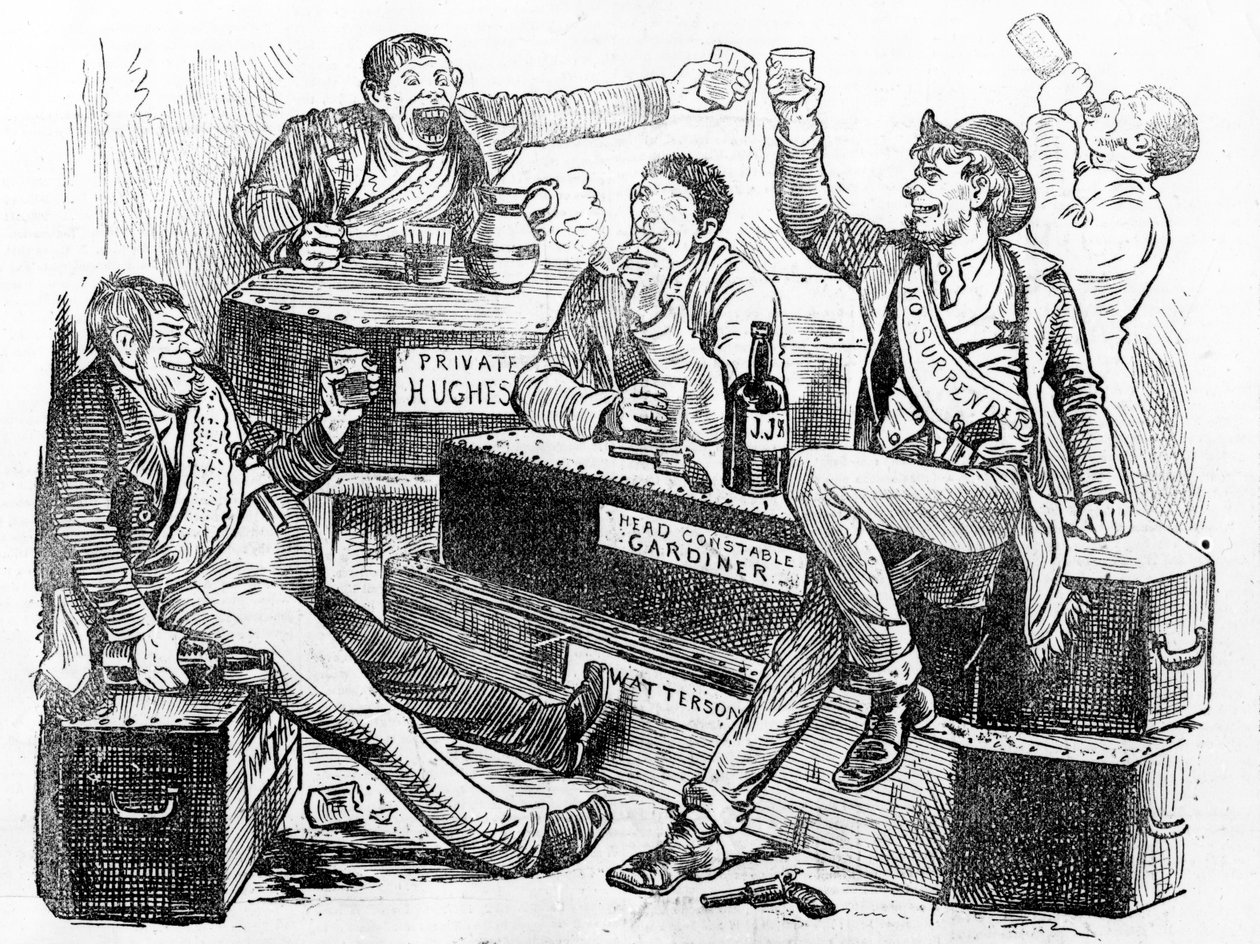 "Egy dicsőséges ünneplés", 1886 alkotó: Irish School