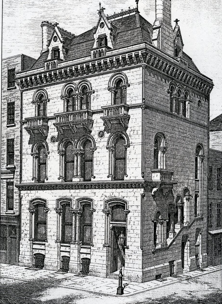 Crown Life Office, Dublin, megjelent a „The Architect ix”-ben, 1873 alkotó: Irish School