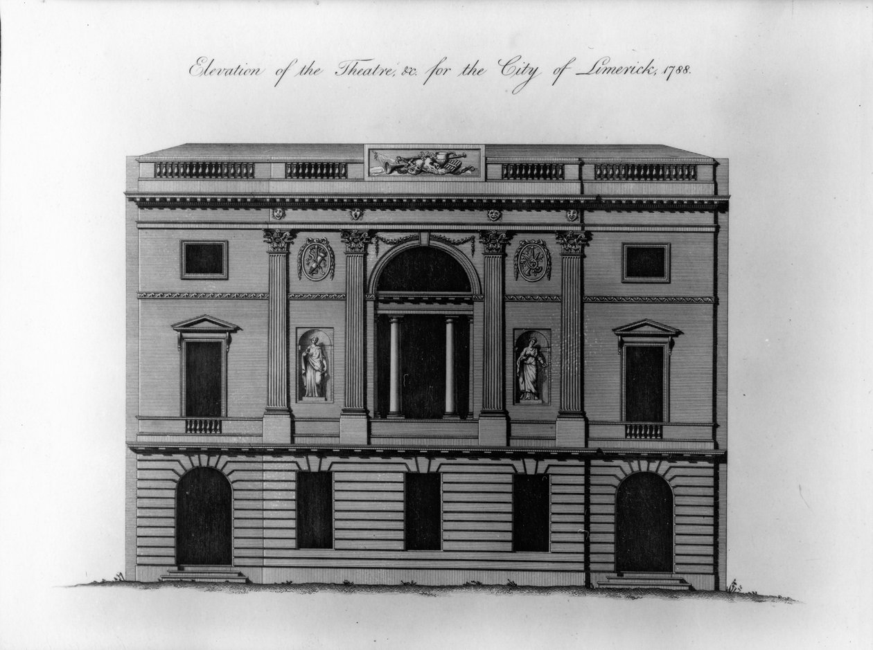 Színház emelése, undc. Limerick városa számára, 1788 alkotó: Irish School