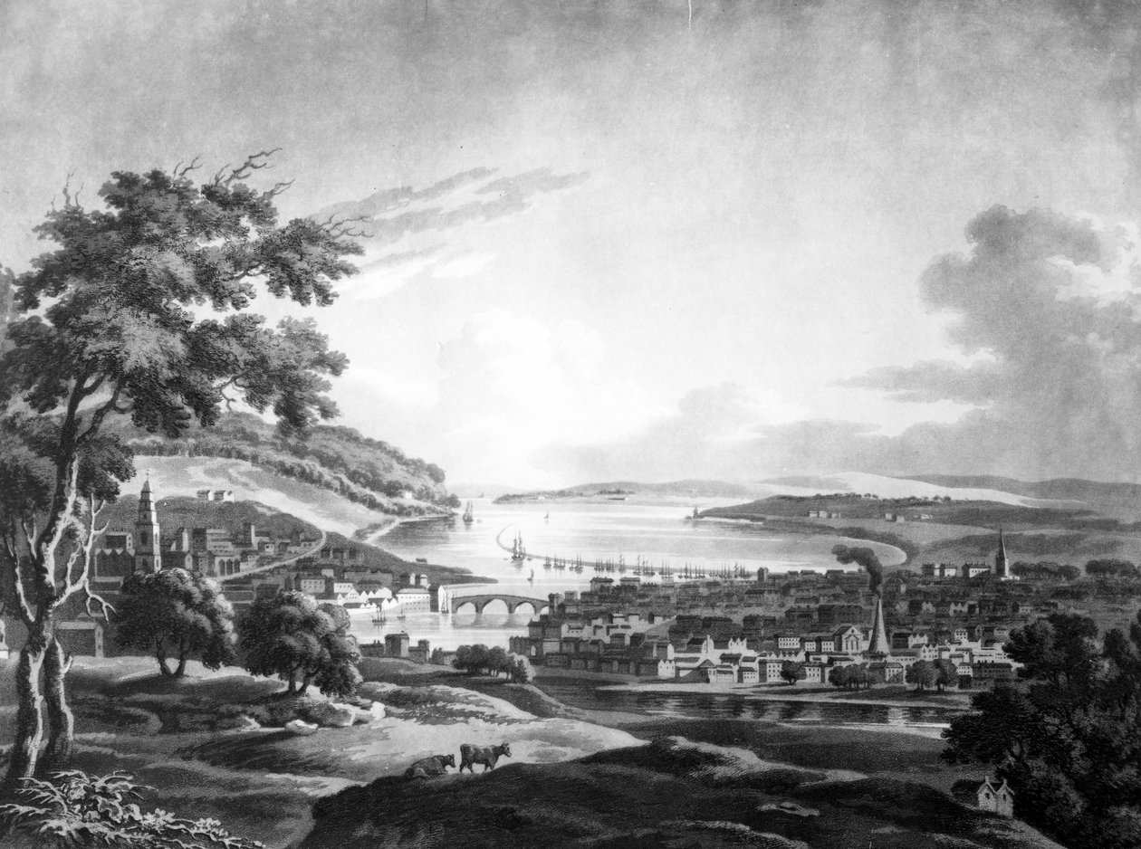 Cork városa, 1799 (mezzotint) alkotó: Irish School