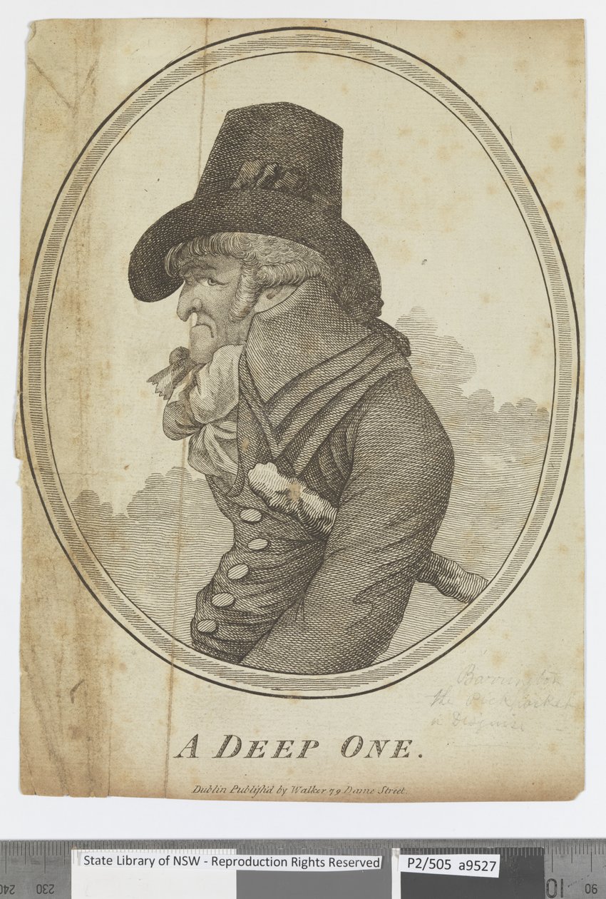„A Deep One” [George Barrington portréja], 1800 körül (metszet) alkotó: Irish School
