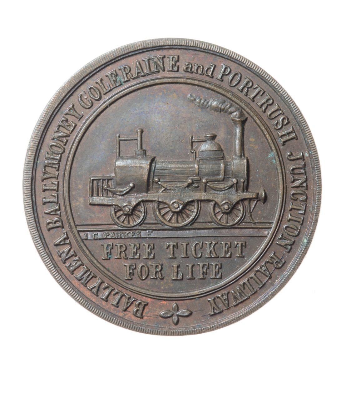 Igazgatói bérlet a Ballymena, Ballymoney, Coleraine és Portrush Junction Railway számára, Írország alkotó: Irish School