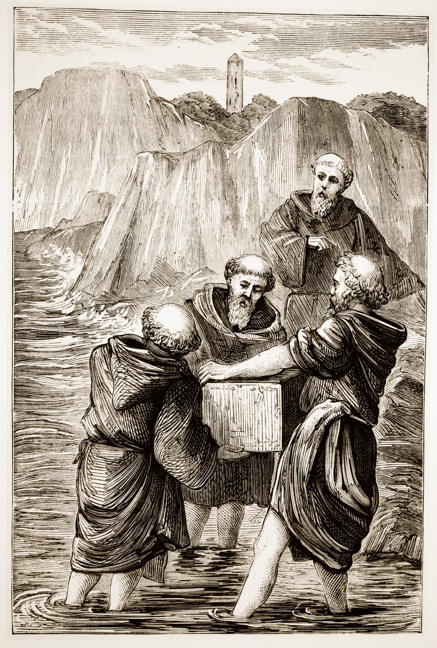 Szent Brigid szelencéje a The Trials Thaumaturge-ből, avagy Írország három csodatevő szentje, Mary Cusack (1829-99) 1890-es évek körüli kiadásában alkotó: Irish School