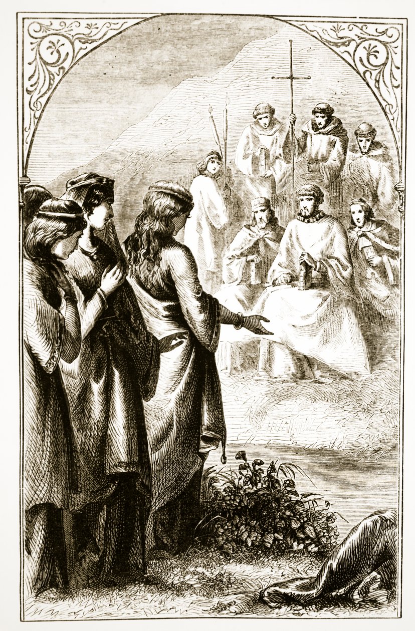 Mary Cusack (1829-99) A Trias Thaumaturga, avagy Írország három csodatevő szentje című könyvéből a klerikuszsinat látomása, az 1890-es évek körül megjelent. alkotó: Irish School