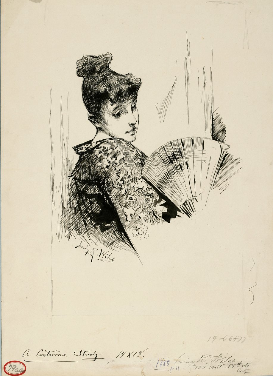 Egy jelmeztanulmány alkotó: Irving Ramsay Wiles