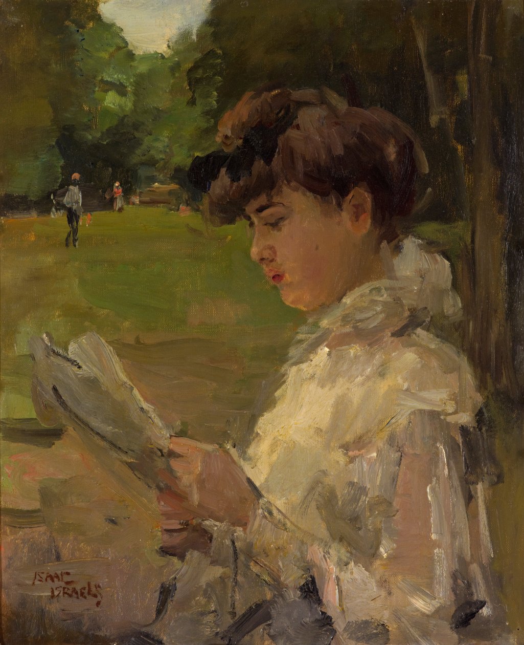 Lány olvasás alkotó: Isaac Israels