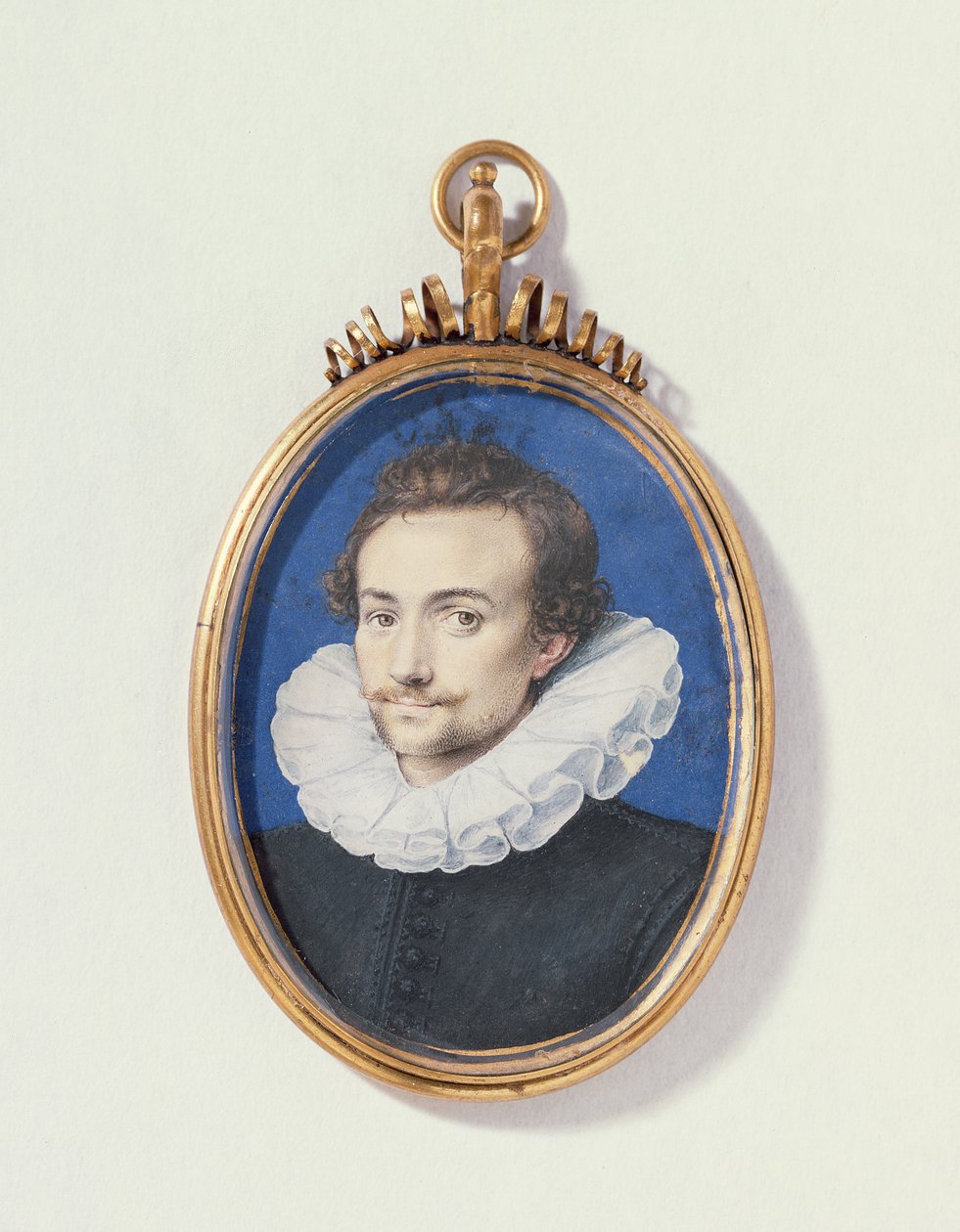 Férfi portréja fekete ruhában, 1590-1600 körül (wc pergamen) alkotó: Isaac Oliver