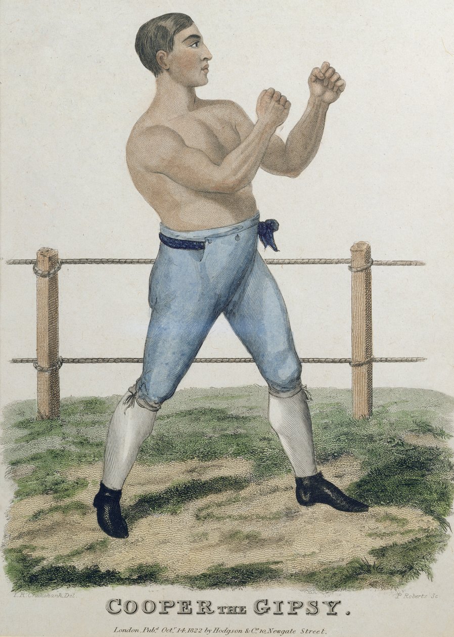Cooper, a cigány, P. Roberts metszete, 1822-ben jelent meg alkotó: Isaac Robert Cruikshank