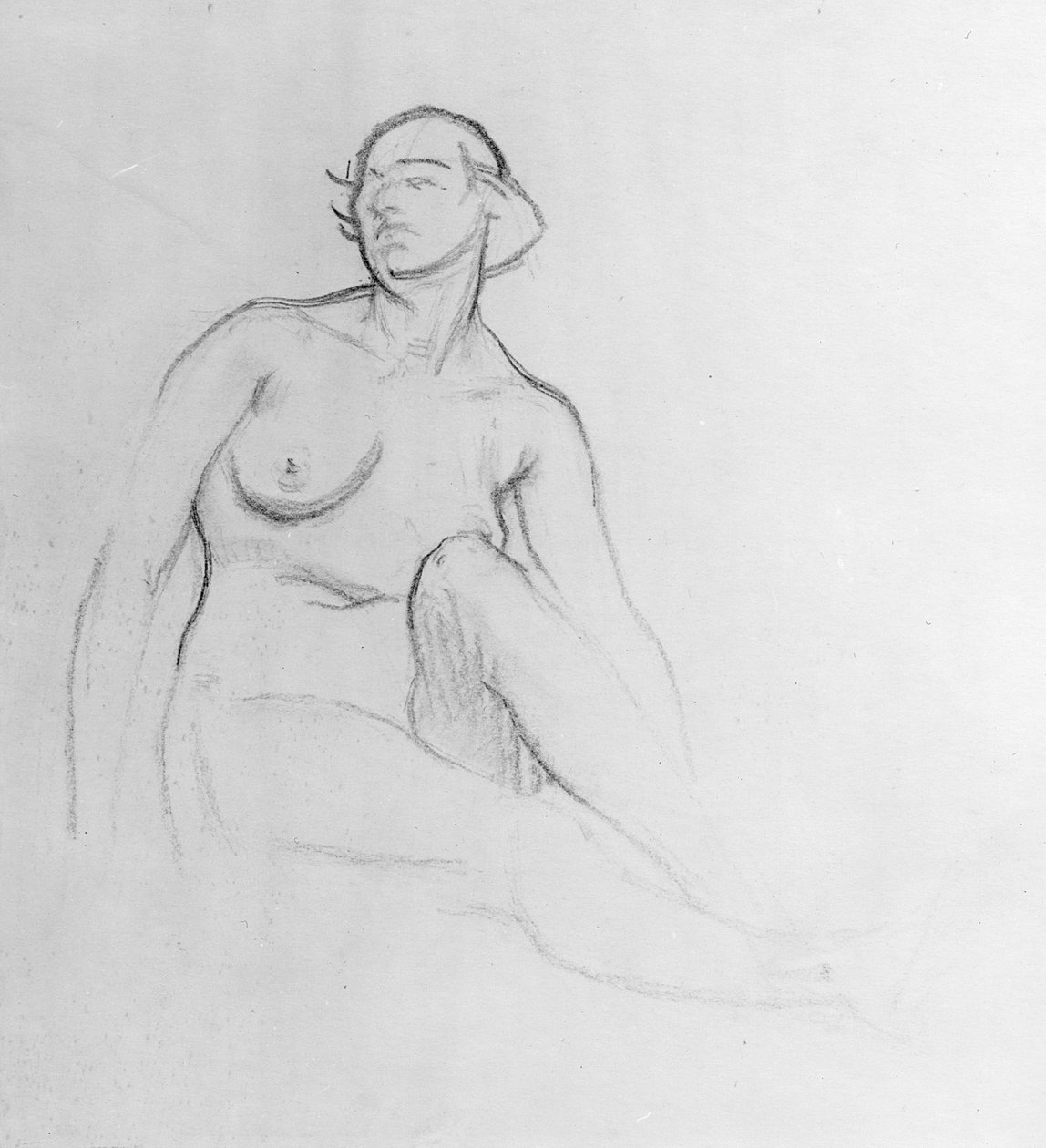 Tanulmány egy meztelen nőről, 1915 (szén papíron) alkotó: Isaac Rosenberg