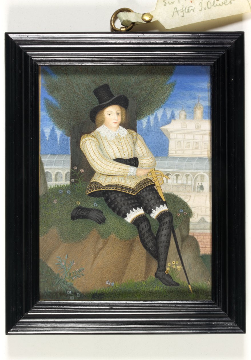 Egy úriember, amelyet hagyományosan Sir Philip Sydney-ként azonosítanak (akvarell pergamen) alkotó: Isaac (after) Oliver