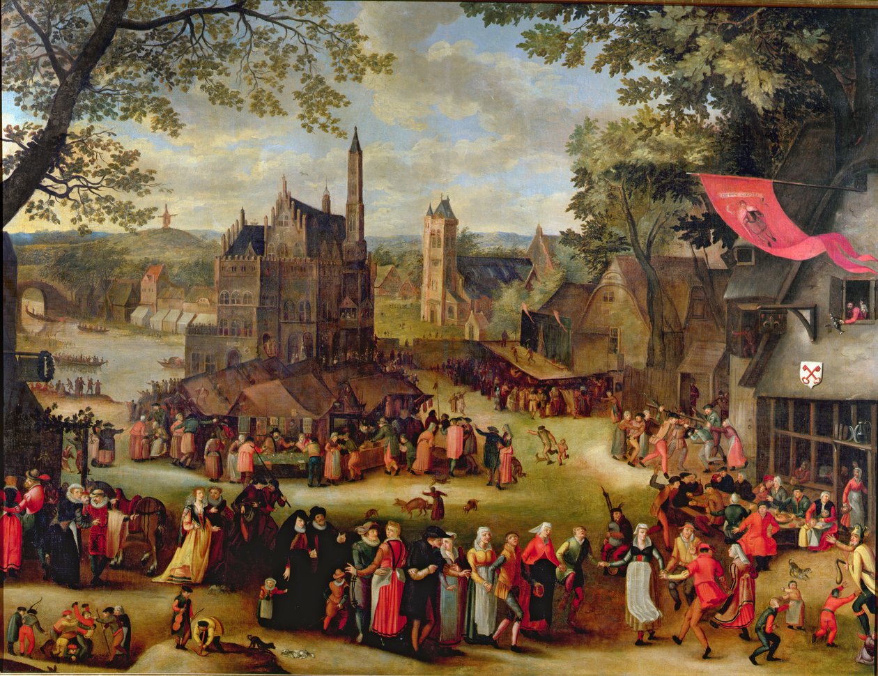 Flamand vásár alkotó: Isaac Claesz Swanenburgh