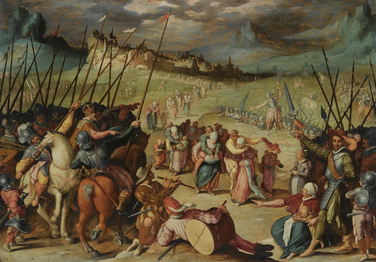 Weinsberg hűséges feleségei alkotó: Isaac Claesz Swanenburgh