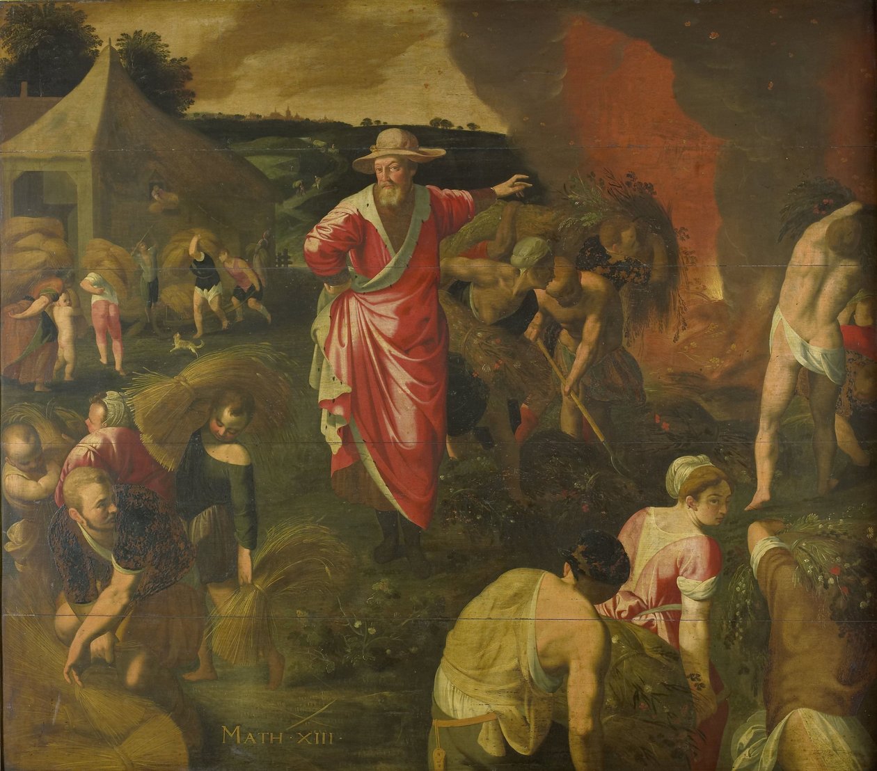 Példabeszéd a gazról a búza között alkotó: Isaac Claesz. van Swanenburg (attributed to)