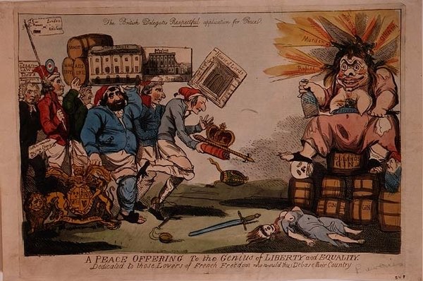 Békeajánlat a szabadság és egyenlőség zsenijének alkotó: Isaac Cruikshank