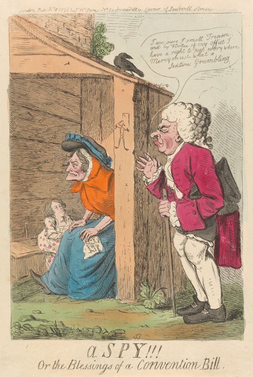 Ein Spion!!! oder die Segnungen eines Konventionsgesetzes alkotó: Isaac Cruikshank