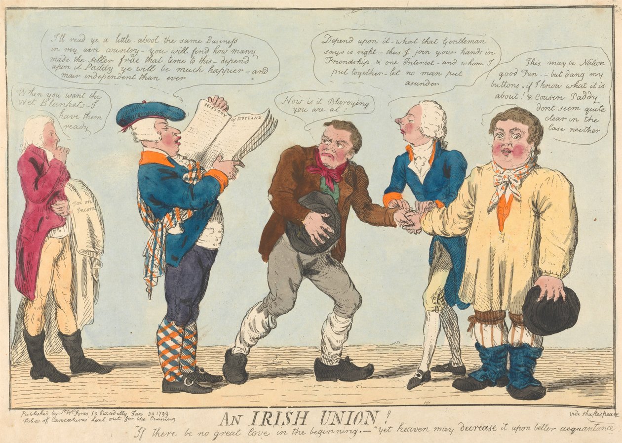 Eine irische Union alkotó: Isaac Cruikshank