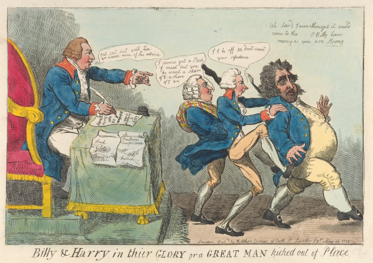 Billy & Harry in ihrer Pracht oder ein großer Mann aus seiner Position geworfen alkotó: Isaac Cruikshank
