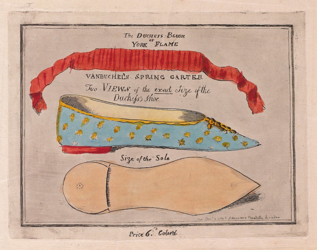 The Duchess Blush vagy York Flame, kocsma. 1791 (kézzel színezett metszet) alkotó: Isaac Cruikshank