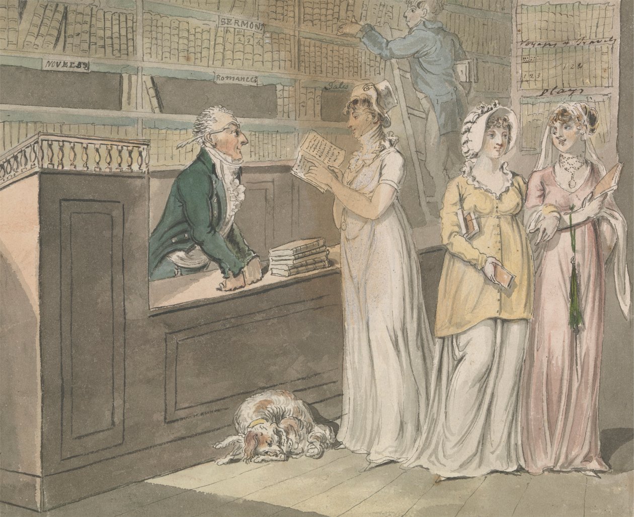 A kölcsönző könyvtár alkotó: Isaac Cruikshank