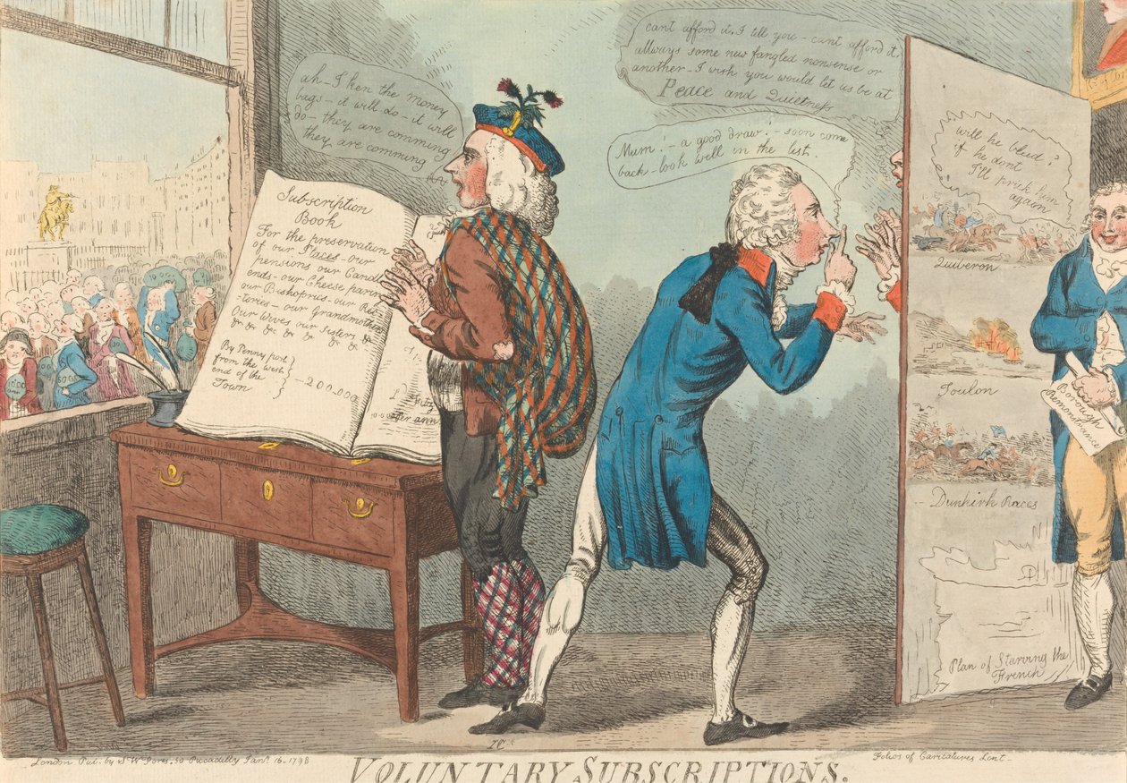 Freiwillige Abonnements alkotó: Isaac Cruikshank