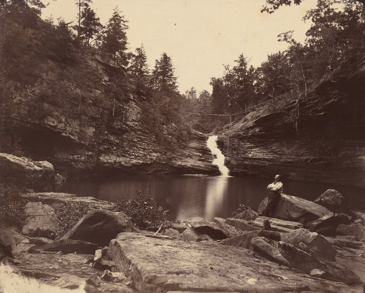 Lula-tó, Lookout Mountain, Georgia, 1864-1865. alkotó: Isaac H. Bonsall